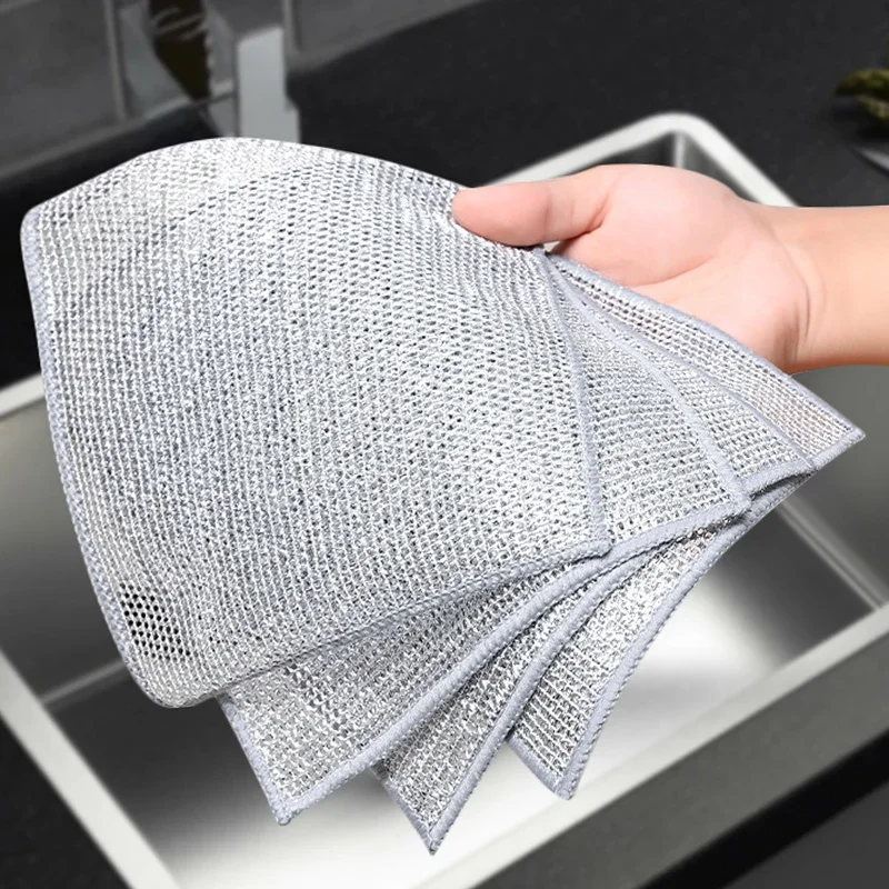 Double-Layered Silver Mesh Cleaning Cloth