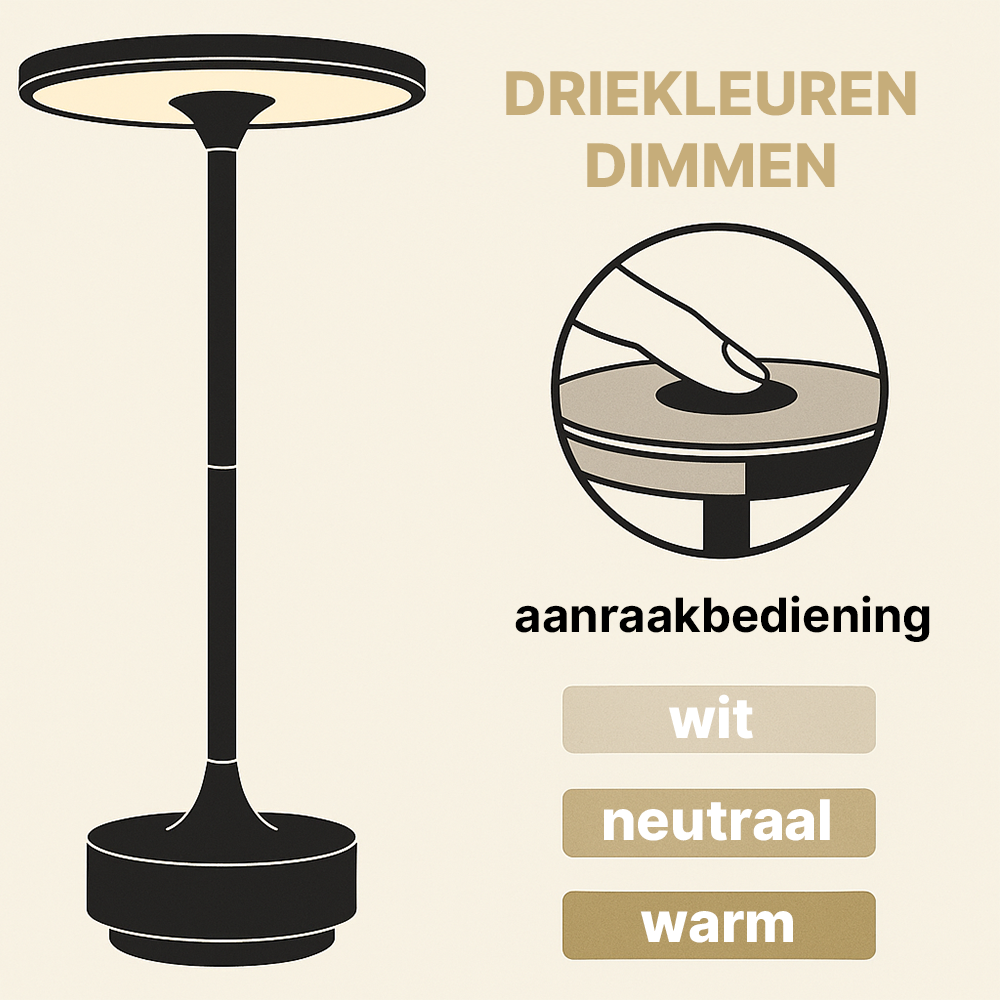 TouchLicht™ - Luxe Zweedse Dimbare Lamp