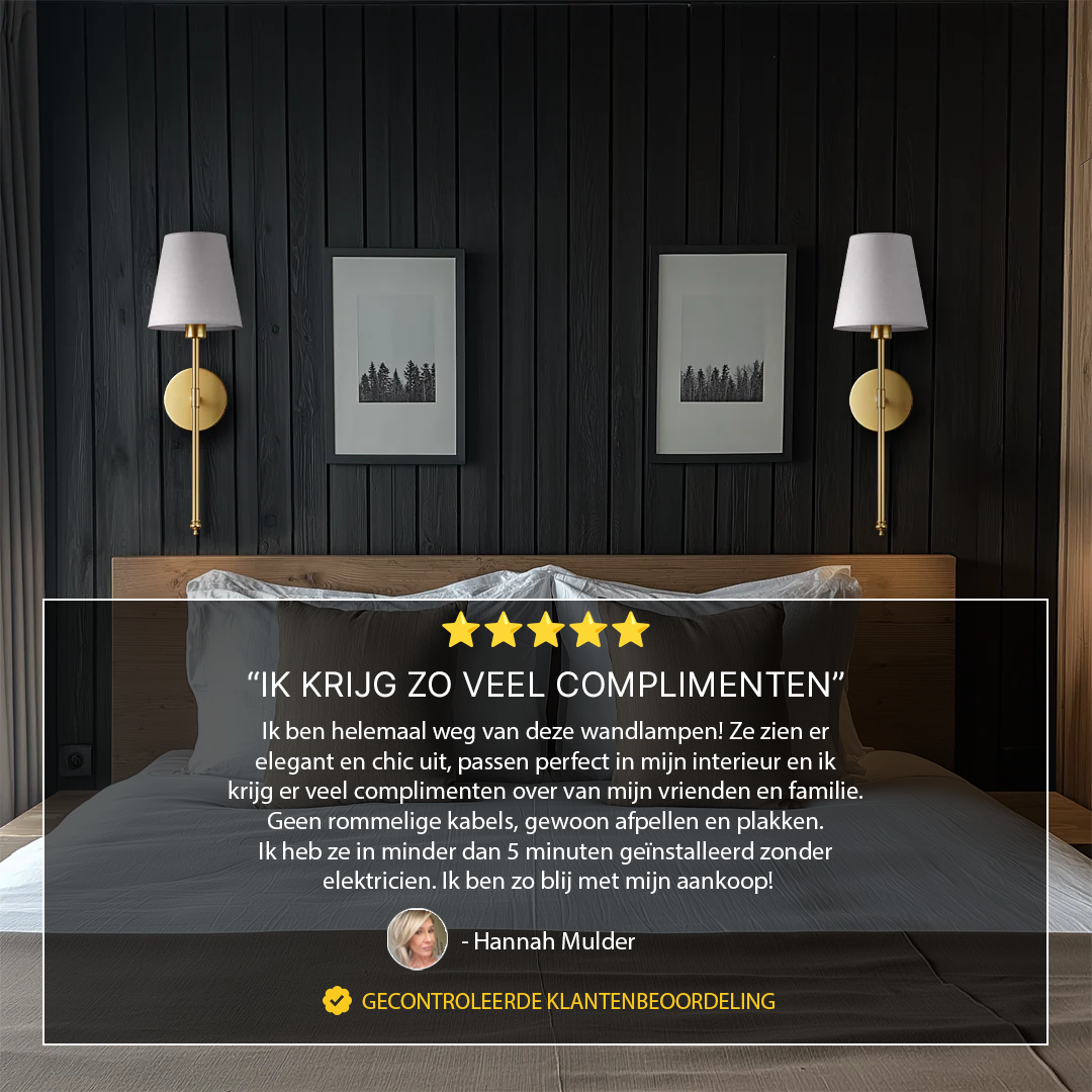 Noordlicht Duo™ - Luxe Zweedse Draadloze Wandlampen